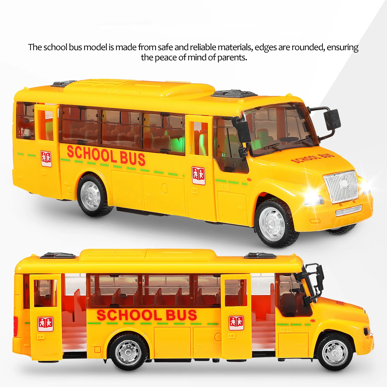 نابضة بالحياة التراجع حافلة مدرسية أضواء تفاعلية الأصوات المهارات الحركية الدقيقة التدريب حافلة مدرسية لعبة سيارة لعبة الأطفال اللعب #4