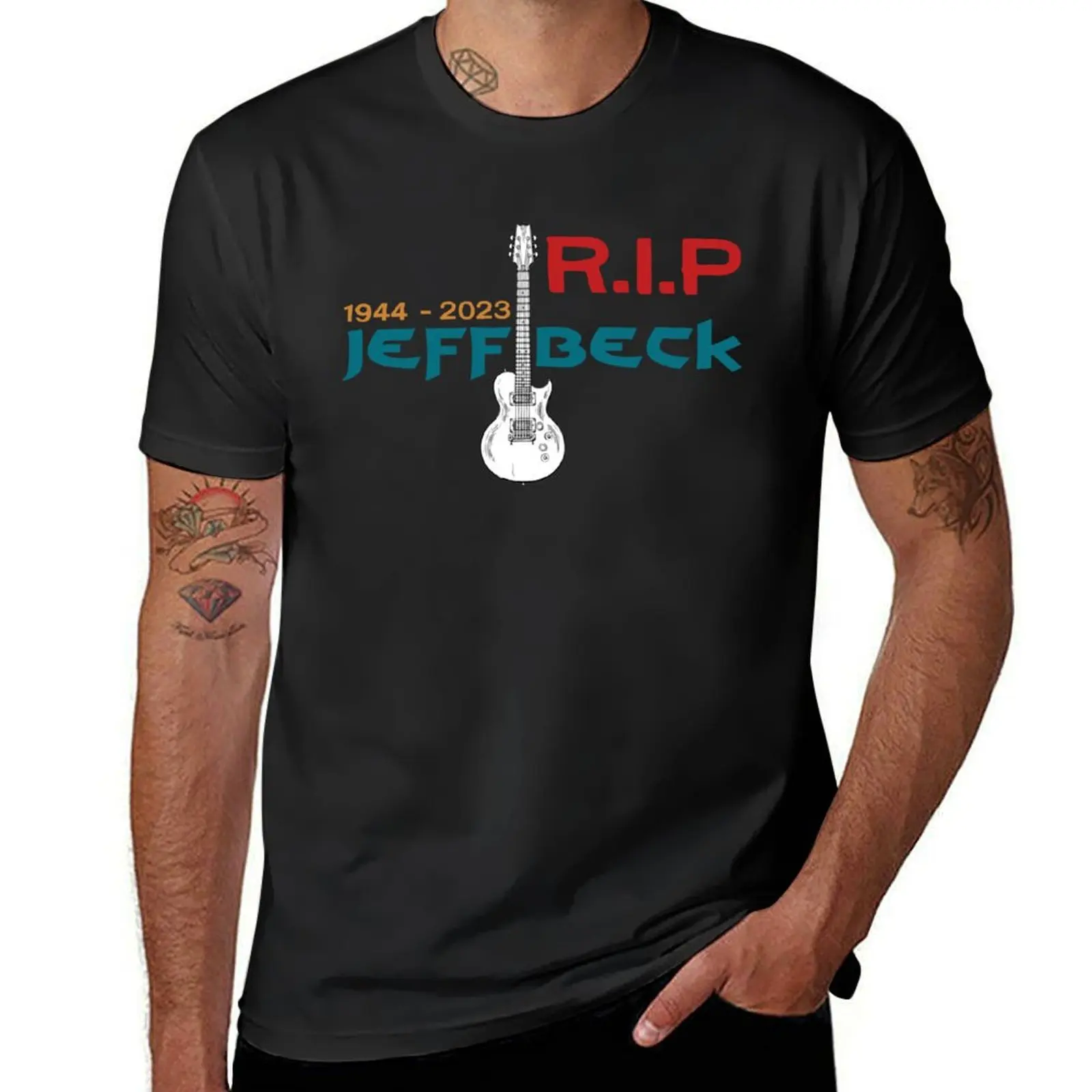 цена Jeff beck Rip T-Shirt new edition customs design your own customizeds plain black t shirts men