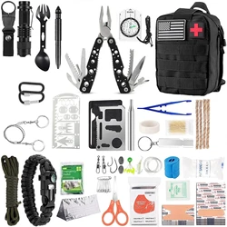 First Aid Kit for Outdoor Survival, Emergency Kits, Travel Bag, SOS Utility, Multi-tool Kit, EDC Bag for Camping and Hunting