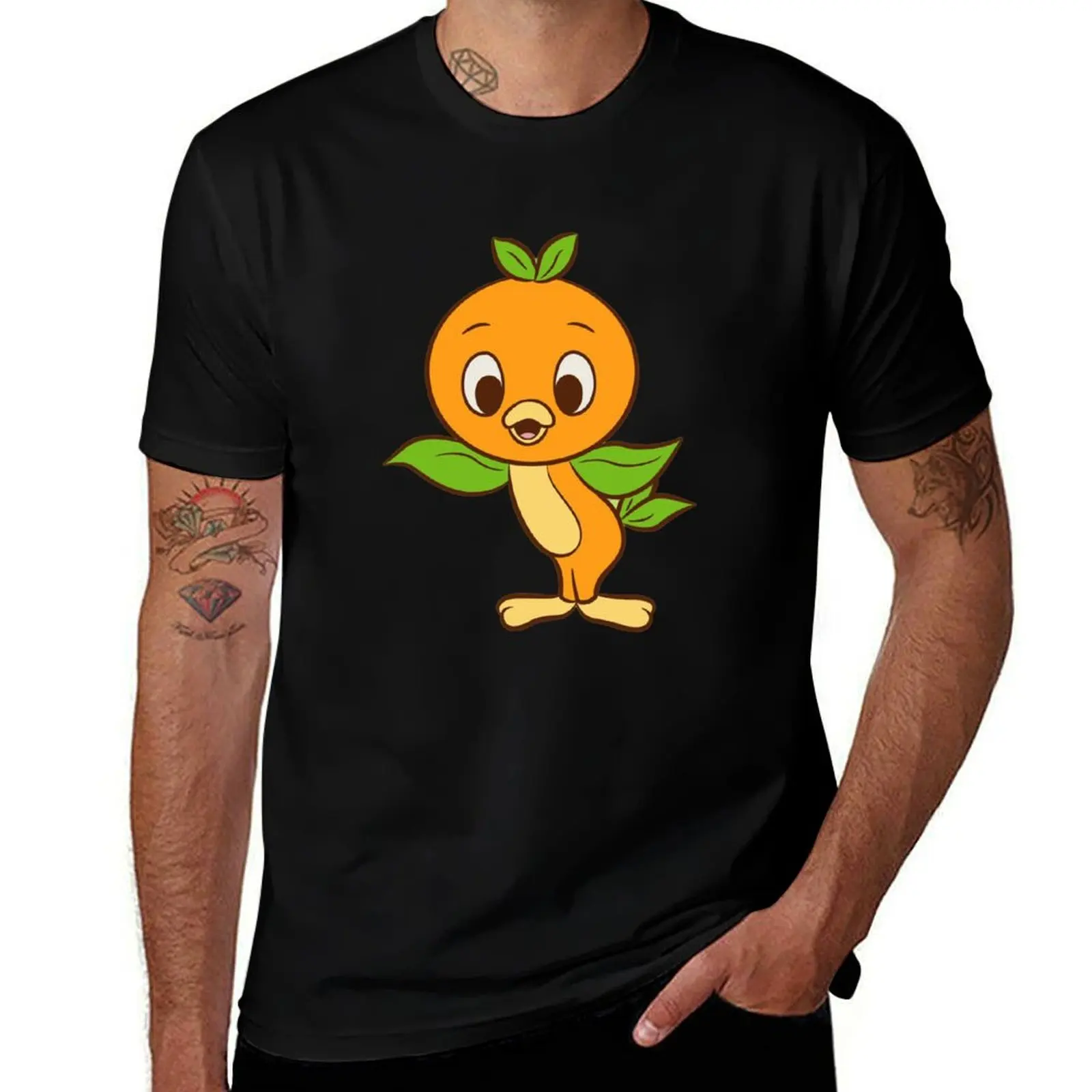 

Sweet Orange Bird T-Shirt summer clothes topping luxury clothing labubu mens workout shirts