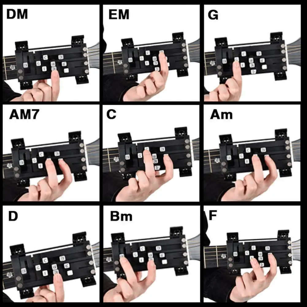 Aide à accords de guitare, presseur d'accords à une touche, outil d'apprentissage de la guitare, entraîneur d'accords de guitare, aide à la pratique pour les débutants