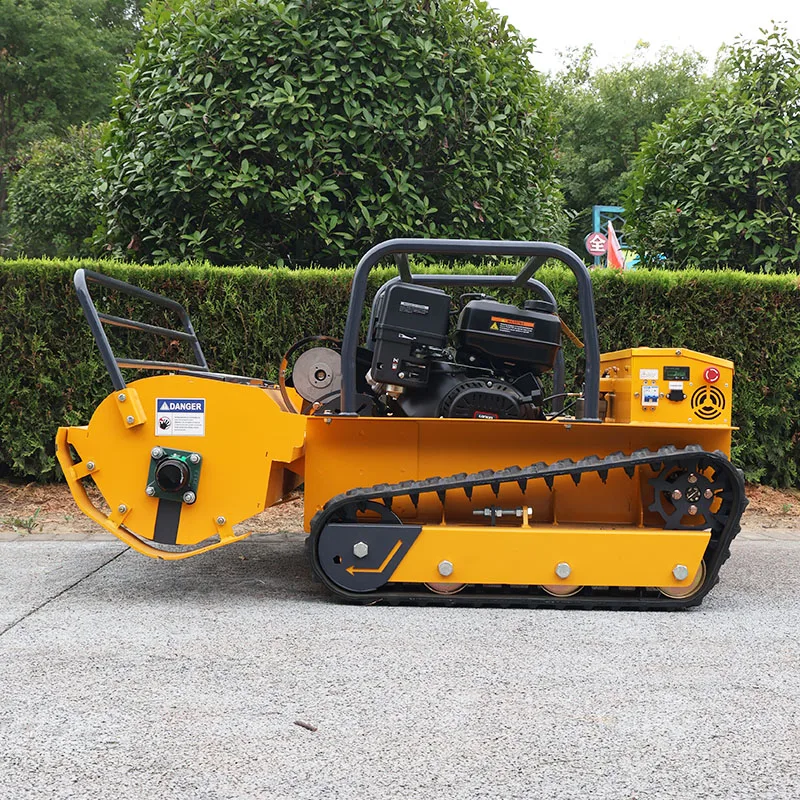 Customized Multi‑terrain remote control lawn mower, handle lawn wild grass bushes, tracked remote lawn mower, trimming machine