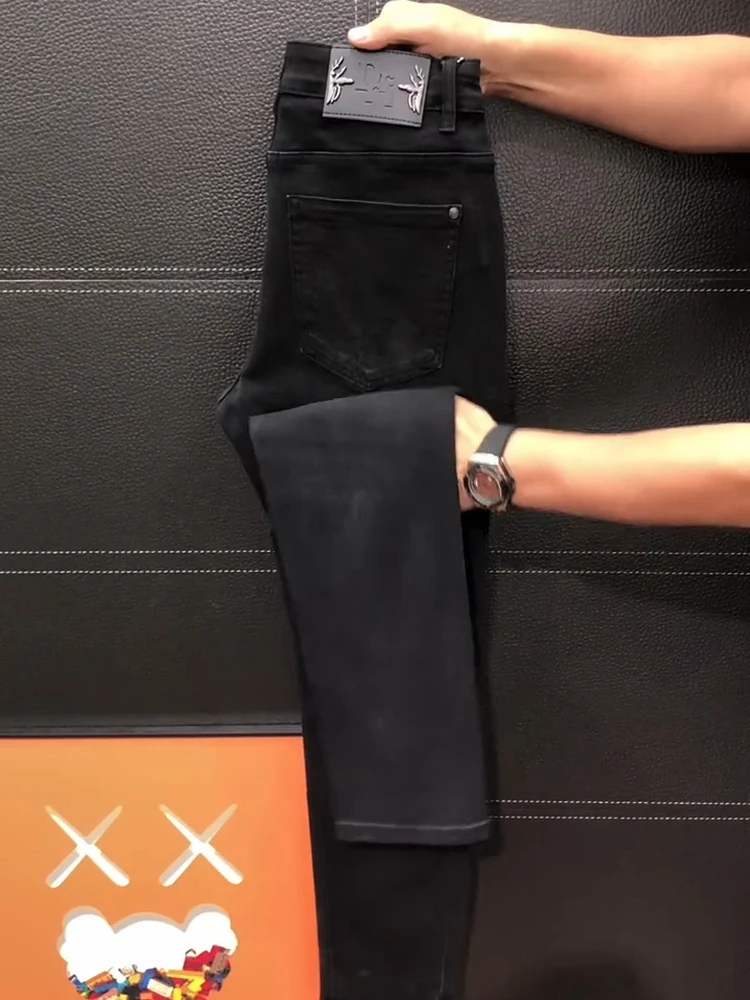 

High-Quali Men's Jeans Faionable Versatile Trendy New Arrival Autumn Winter Slim Fit Straight Leg Antibacterial mid Waist