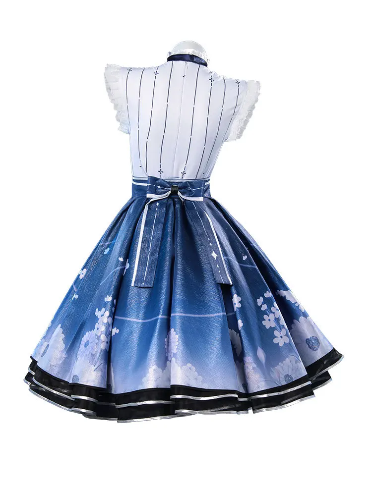 Anime Infinity Nikki Costume Cosplay per donna Parrucca Lolita Abito blu Set completo Kawaii Girls Sweet Outfit Gioco di Halloween personalizzato