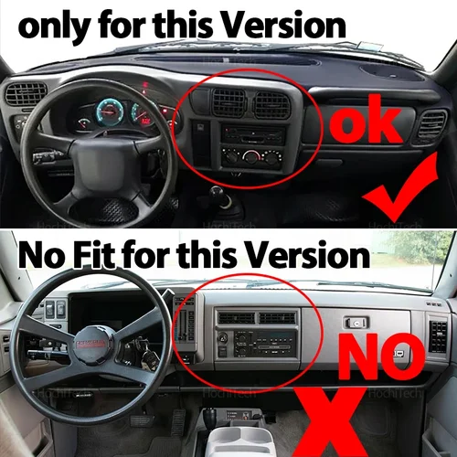 Imagen 2 del producto Alfombrilla antideslizante para tablero, cubierta para sombrilla, alfombra para salpicadero, accesorios para coche para Chevrolet S10 1998-2004 Chevy Blazer 1998-2005