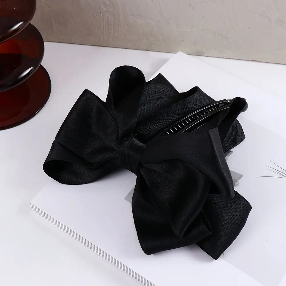 Elegant Hair Accessories Girls Korean Women Bow Hairpin Ponytail Holder Vertical Clip Banana Clip