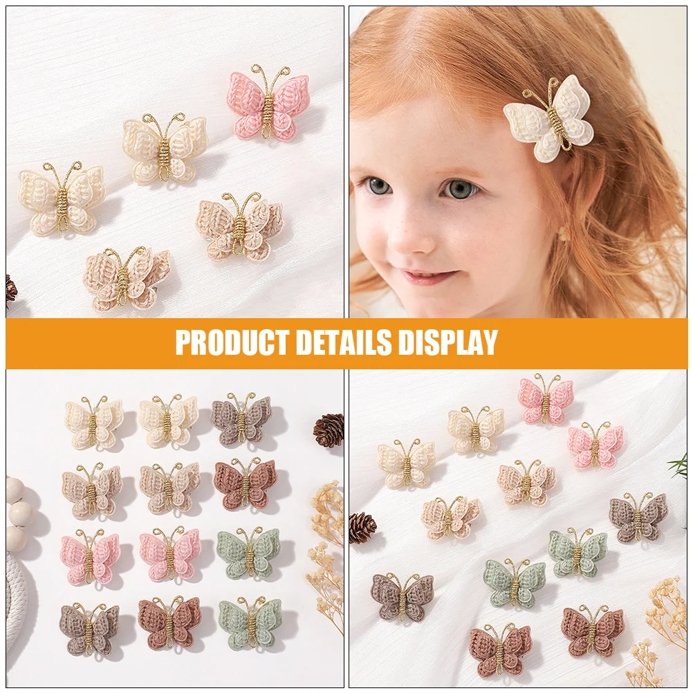 6 Pcs Wool Braided Hairpin Snap Clips Holder Accessories for Girls Small Manual