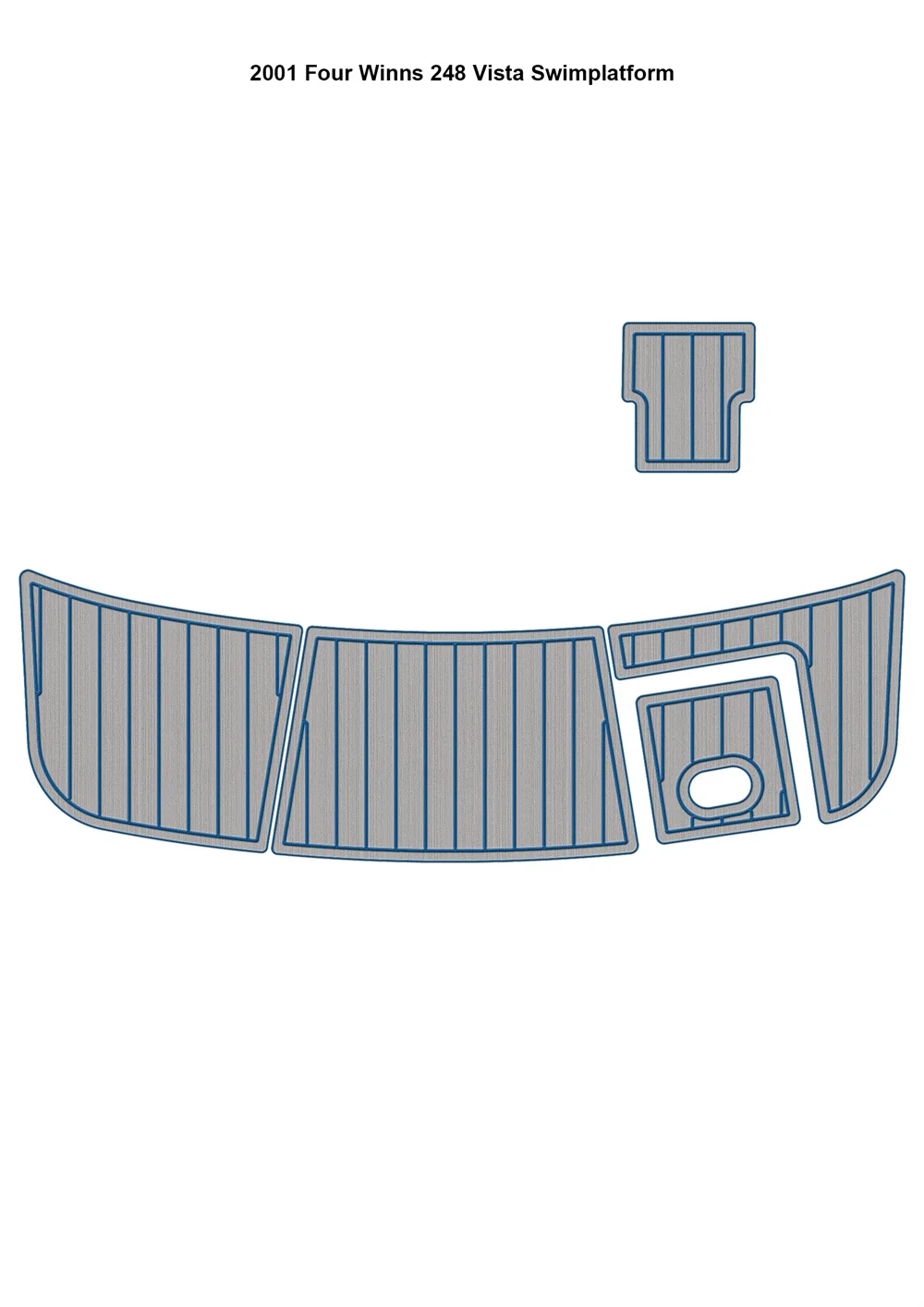 

2001 Four Winns 248 Vista Swim Platform Boat EVA Faux Foam Teak Deck Floor Pad SeaDek Gatorstep Style Самоклеящиеся nbds