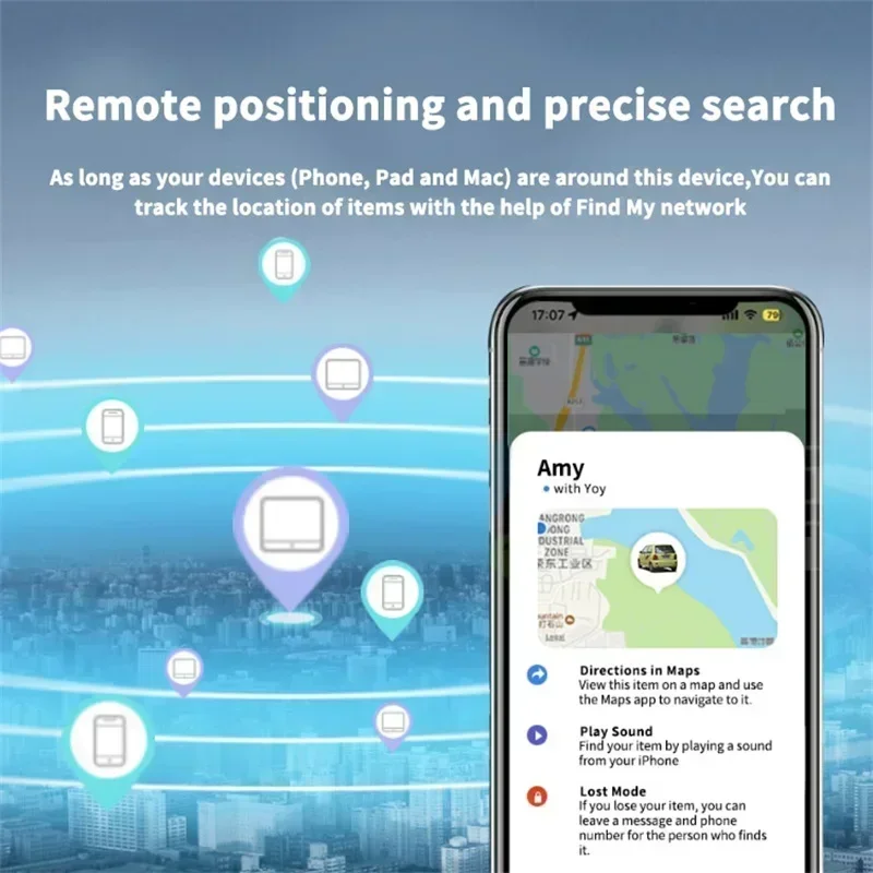 علامة الهواء الذكية لـ Apple Find My Mini Smart Tracker GPS Tracker عكس المسار المفقود الهاتف المحمول الحيوانات الأليفة الأطفال نظام IOS العلامة الذكية