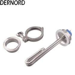 DERNORD 120V 1500W/1650W Electrical Brewing Heating Element Screw in Folding Type Immersion Water Tubular 2