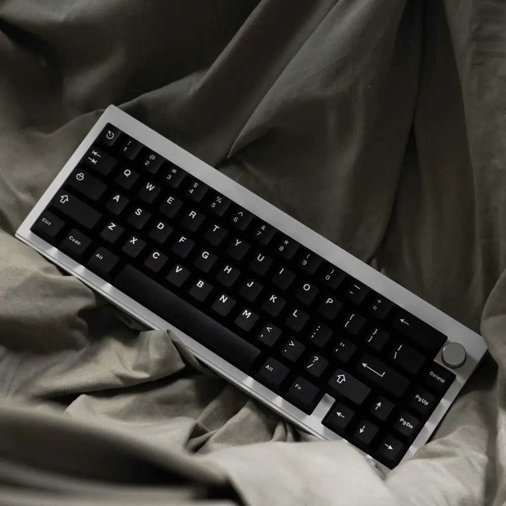 Black/White/Grey Gradient WOB Mechanical Keyboard Keycaps 121 Keys ABS Two Color Molding Original Height