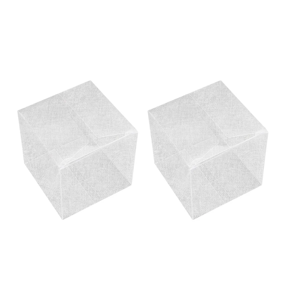 

50pcs Macaron Packaging Box Transparent Pet Material Sturdy Candy Storage Container For Cookies Chocolate Donuts Reusable