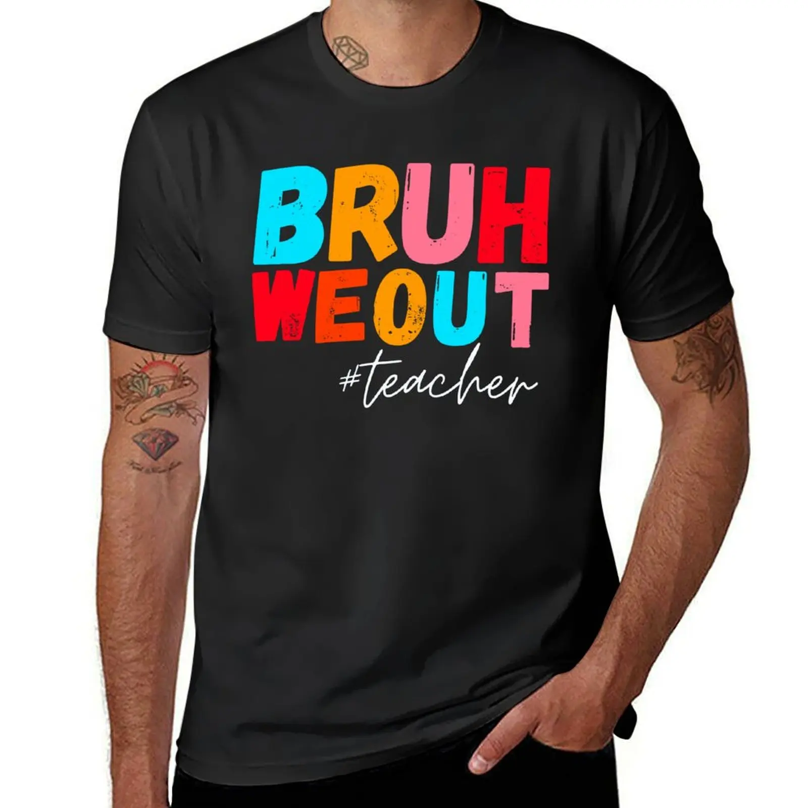 

Bruh We Out Teacher T-Shirt cute tops quick-drying blanks vintage mens graphic t-shirts hip hop