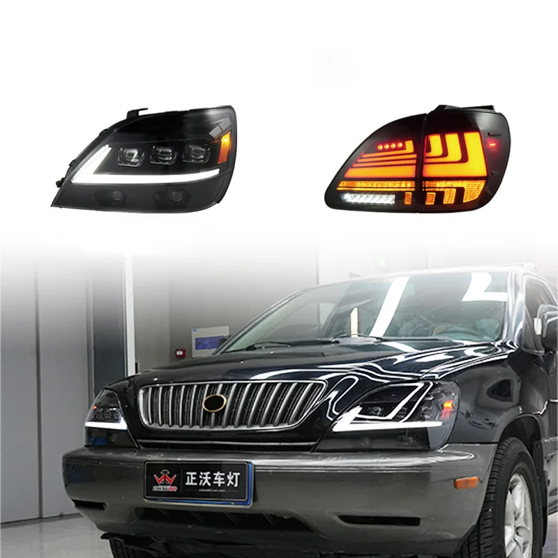 

Factory Modified Headlight And Tail Light For Lexus RX Series 1998-2002 Upgrade To Triple Lens Front Lamp RX300