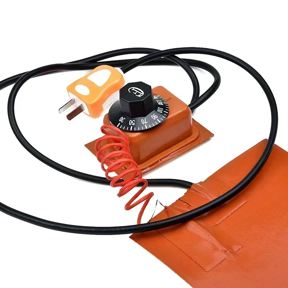 Mat Heating Pad Side Bending Thermal 110V/220V 1200W 200cm Cable Heater Orange Silicone With Controller For Guitar