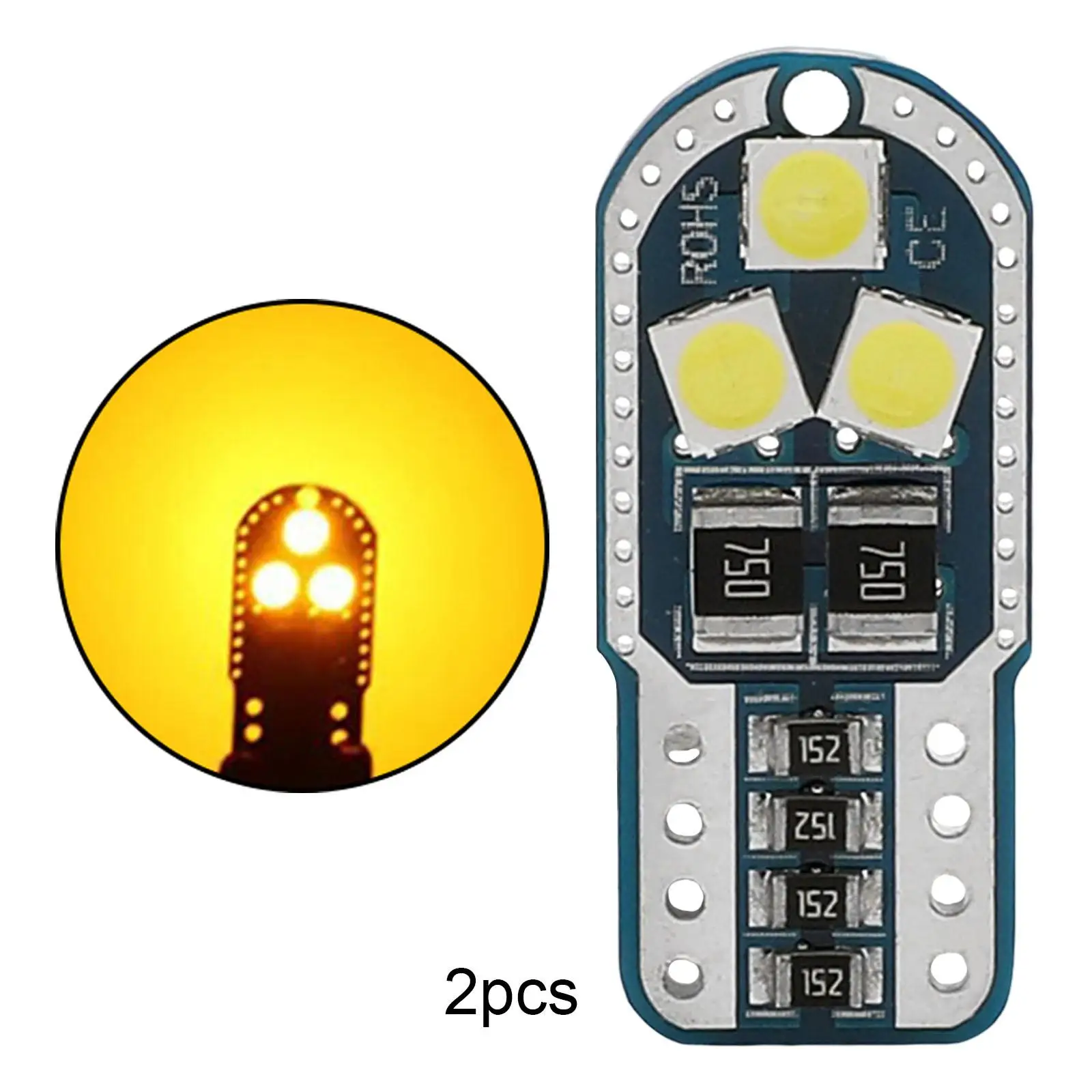 LED Car Bulbs T10 W5W 194 168 6SMD 12V White Parking Light Side Marker Upgrade for Vehicle