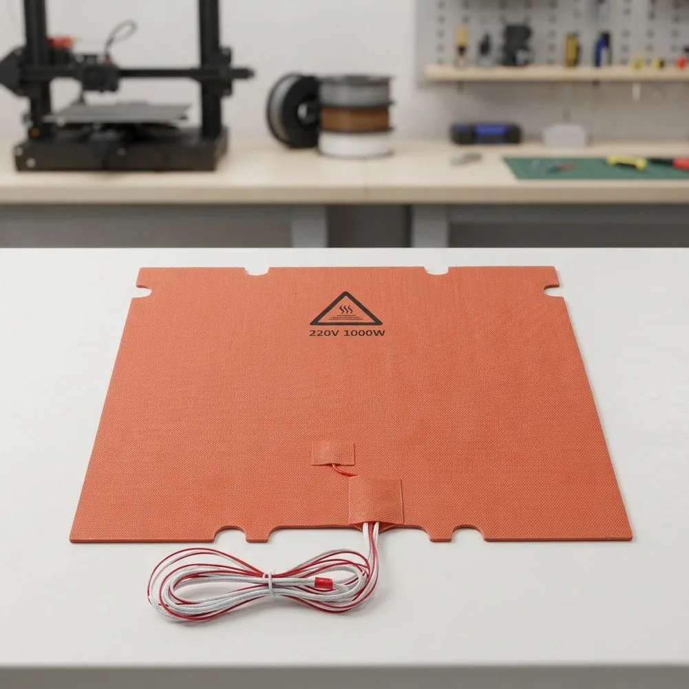 350x350mm Silicone Heat Mat for Voron For R2 220V 1000W Designed for Optimal Build Plate Coverage and Thermal Stability