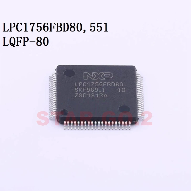 1PCSx LPC1756FBD80,551 LQFP-80  Microcontroller