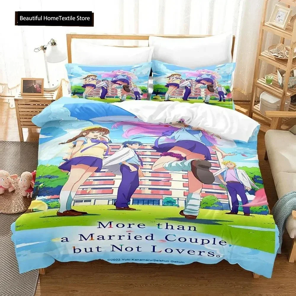 Anime More Than A Married Couple, But Not Lovers 3D NEW Duvet Cover Pillowcase Bedding Set Adult Boy Bedroom Single Double Large