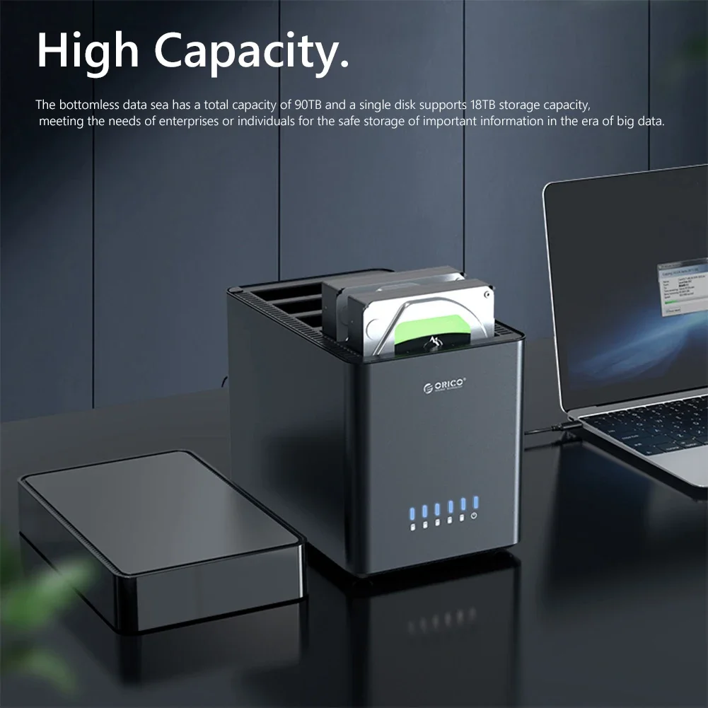 Imagem -06 - Orico-ds Series Hard Drive Docking Station Bay Usb 3.0 para Sata 3.5 Magnetic-tipo 90tb 5gbps Hdd Enclosure Case pc Case