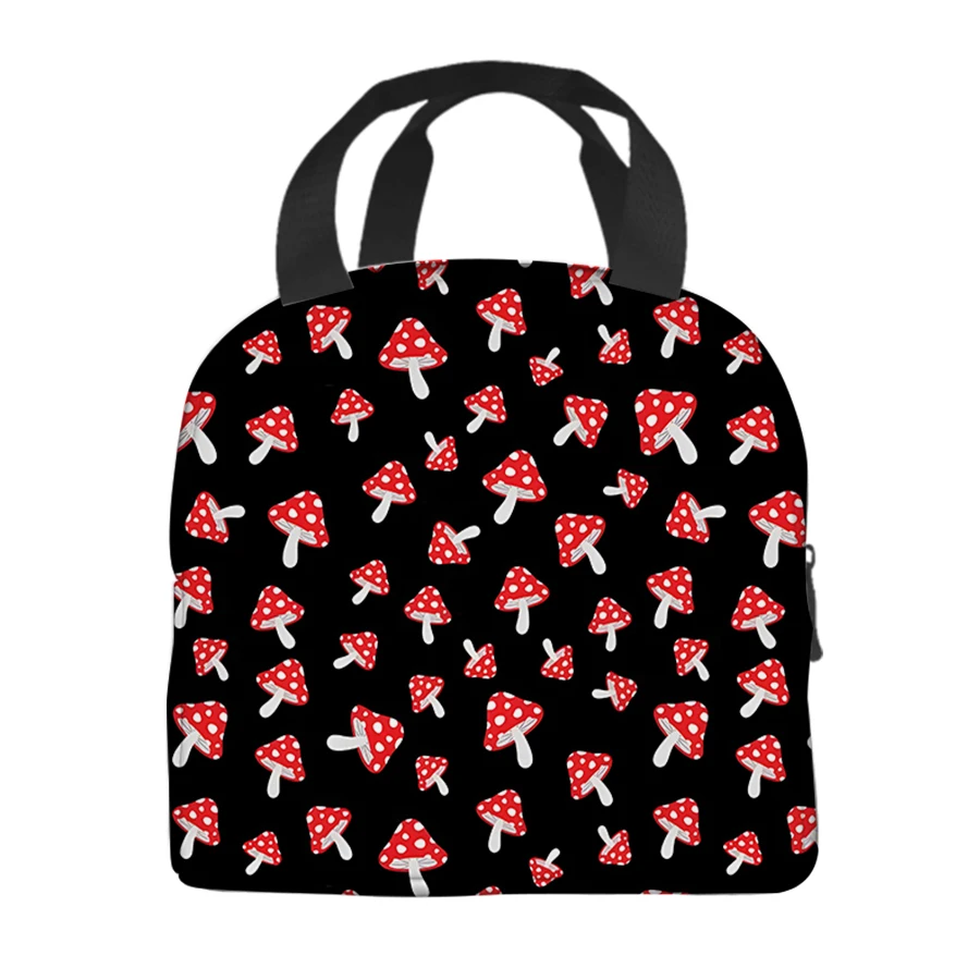 حقيبة غداء صغيرة محمولة باليد صديقة للبيئة بنمط الفطر أفضل هدية للأولاد والبنات حقيبة بينتو المدرسية الكرتونية ثلاثية الأبعاد للخارجية