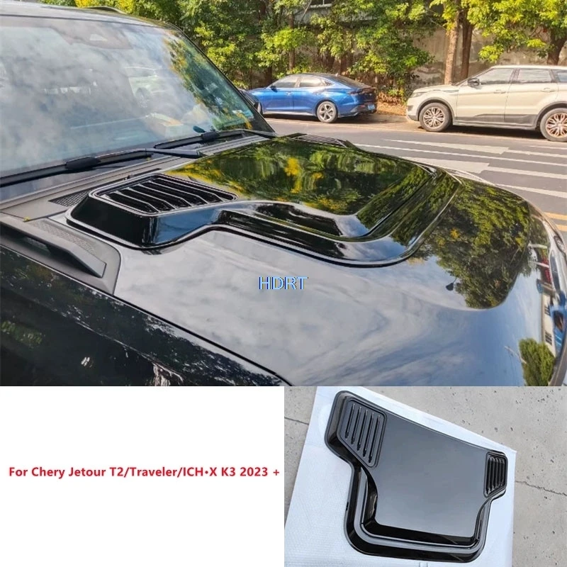 Car Style Front Engine Bonnet Hood Scoop Cover Kit Protector Decoration Accessories For Chery Jetour T2/Traveler/ICH·X K3 2023 +