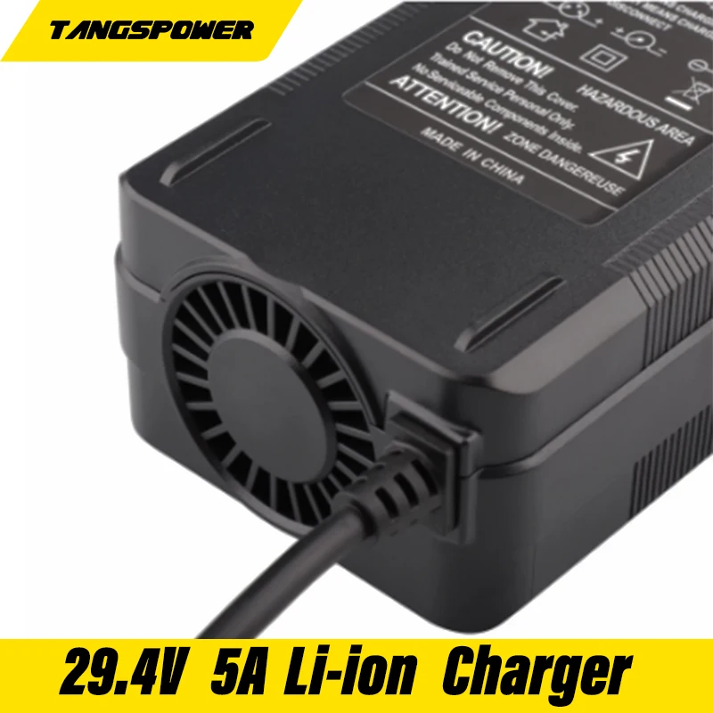 29.4V 5A Lithium Battery Charger 7S 24V 5A Li-ion Battery Pack Charger Power tool charger Fast charging