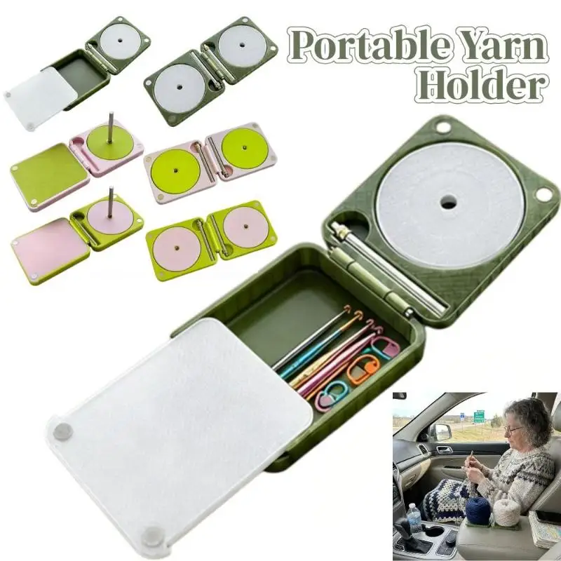 Double Foldable Yarn Winder Portable Spinner Yarn Holder Box for Knitting Crochet DIY Craft Enthusiasts Gift