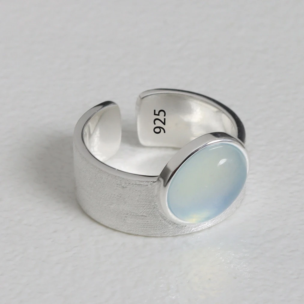Women's 925 Sterling Silver Flower Shell Geometric Ring