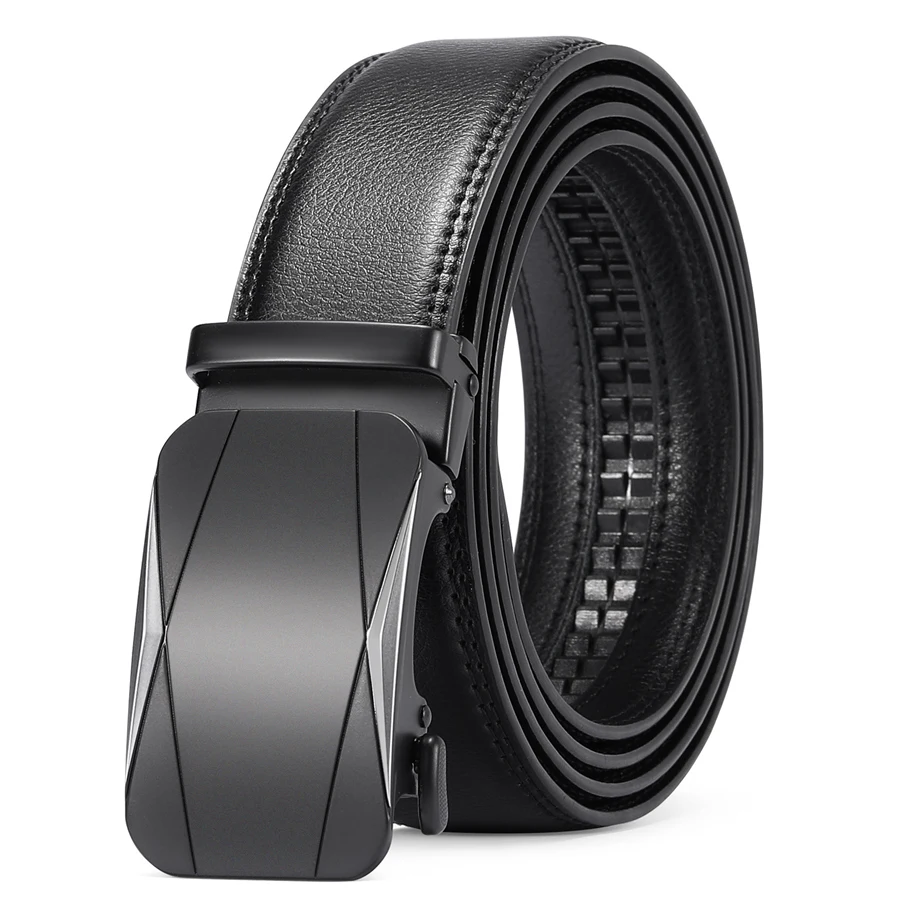 Plyesxale 2026 Automatic Rachet Belt For Men Black Leather Belt Men Luxury Business Dress Belts ceinture homme luxe marque B6