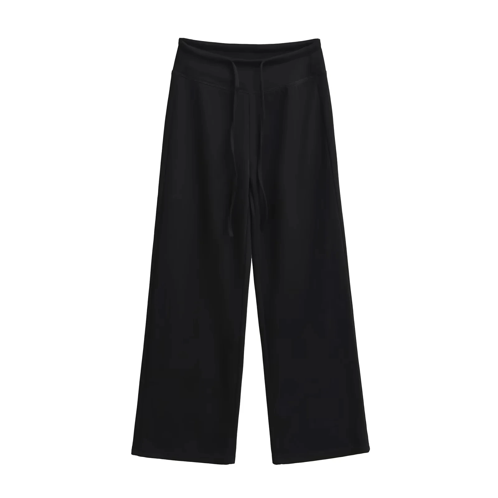 アメリカンスレ ハイウエスト Dstring ヨガ スポーツ カジュアルパンツ レディース ルーズ スリミング ストレートレッグ ワイドレッグ ロングパンツ