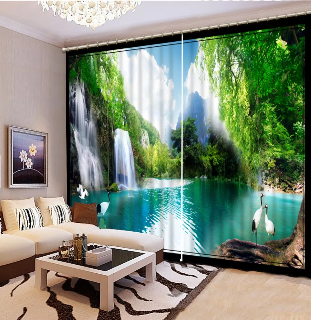 waterfall fashion Blackout Curtains For Living room Bedding room Decor Tapestry Wall Carpet Drapes Cotinas