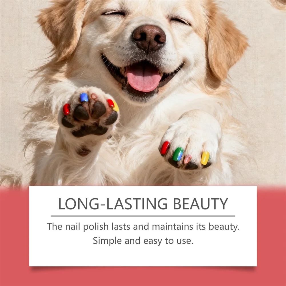 طلاء أظافر الكلاب سريع الجفاف، آمن لفن الأظافر للحيوانات الأليفة. حفلة الحيوانات الأليفة الاحتفالية
