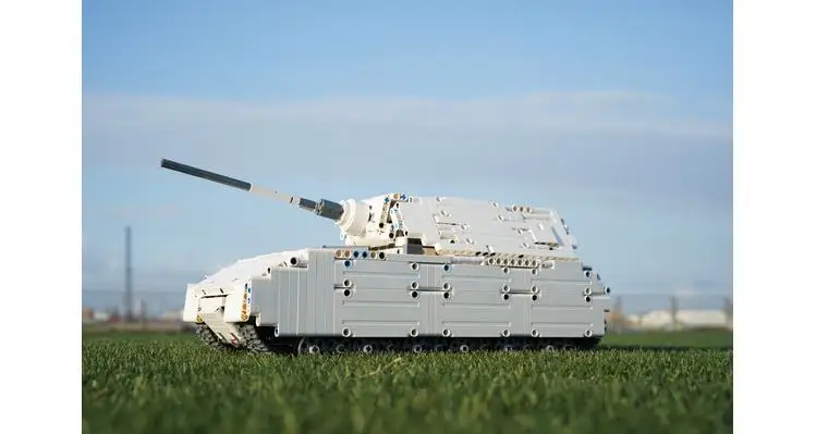 

Small grain technology MOC German armor Liebherr remote control military tank assembly toy model boy birthday gift