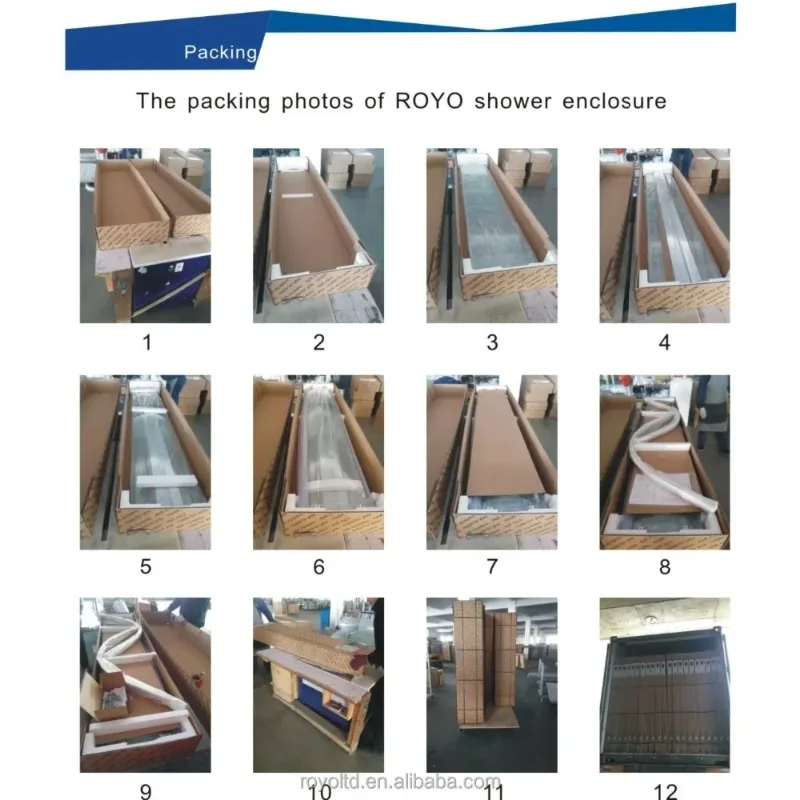 Cabina doccia portatile per interni economica, unità doccia complete, porta scorrevole con Tra