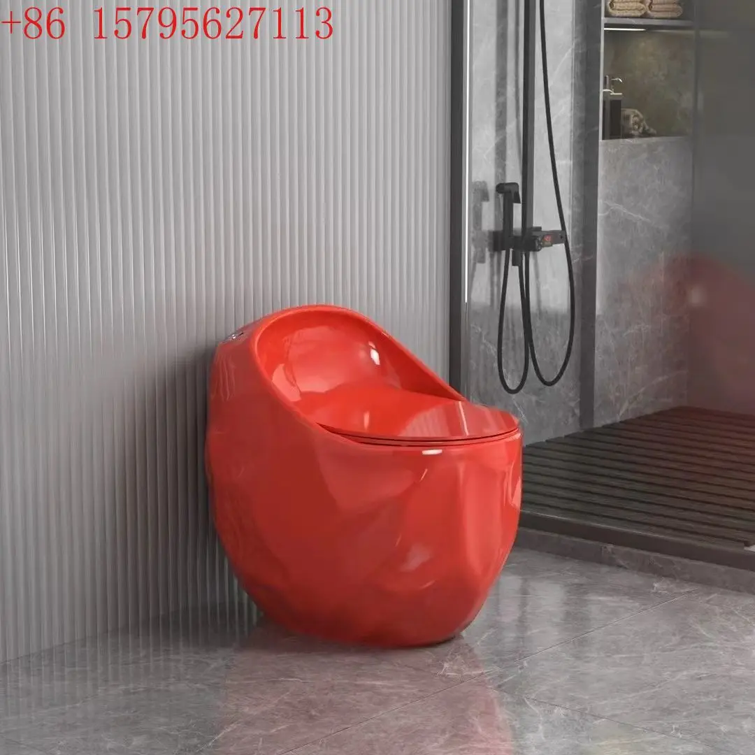

Color round toilet personalized creative siphon ordinary toilet oversized pipe egg shape