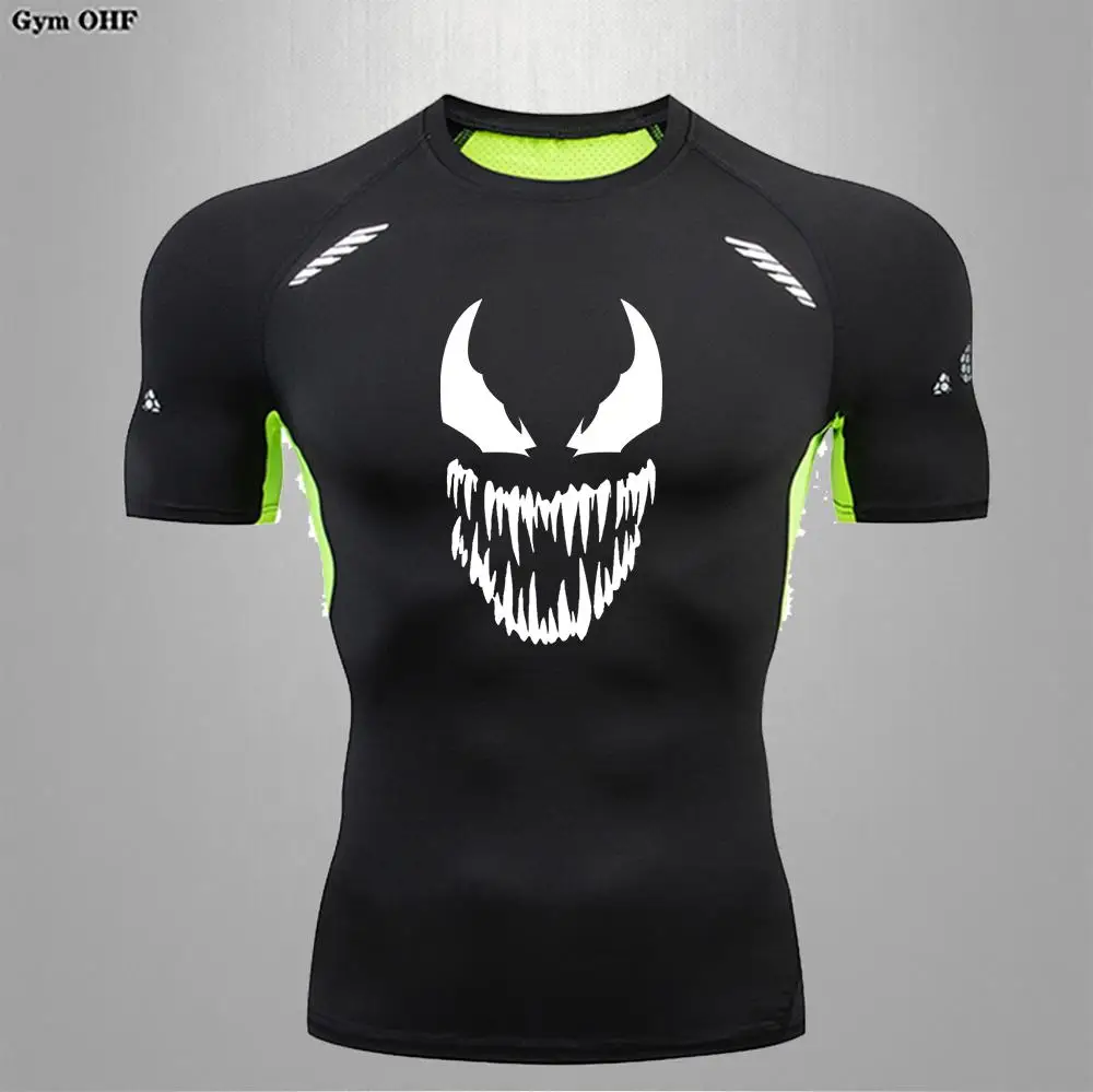 Short Sleeve Men Tops Rashguard Sportswear Compression Shirts Men Gym Running Training T-Shirt Fitness Jogging Workout Clothes