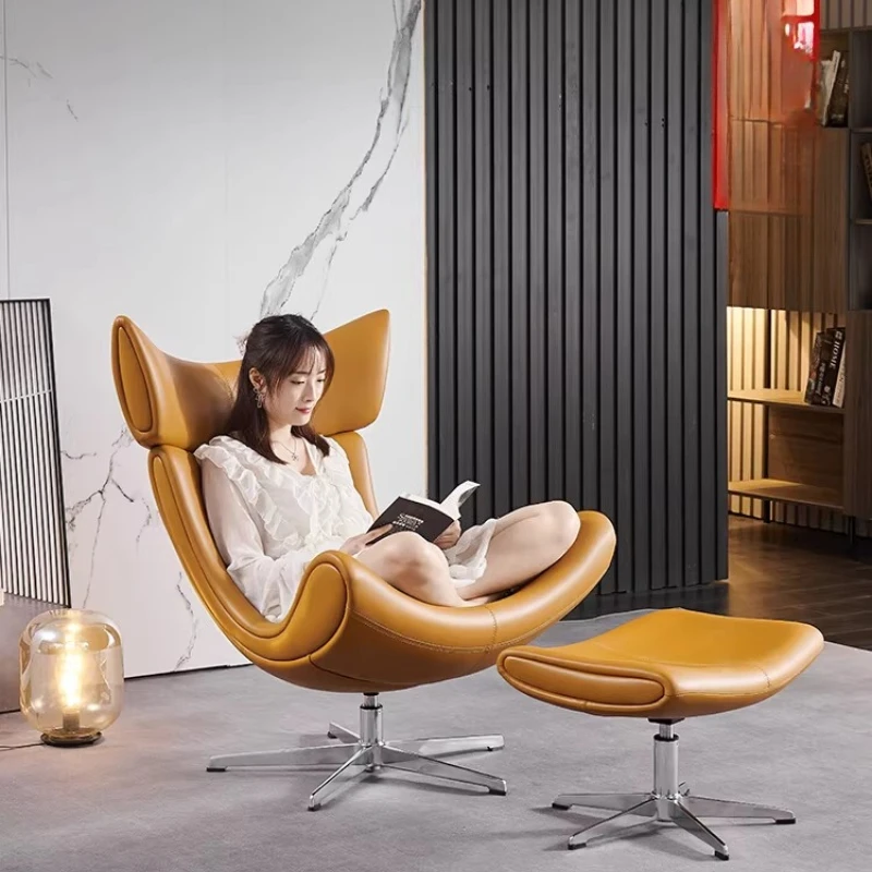 

Lazy sofa living room leather lounge chair