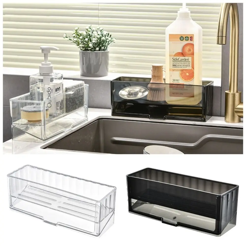 

Moisture-proof Kitchen Sink Sponge Rack Detachable Partition Save Space Self-Draining Kitchen Sink Organizer Multifunctional