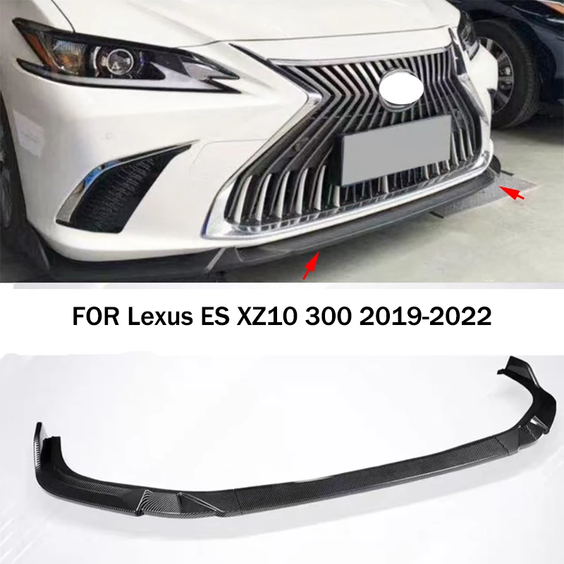 

Комплект обвеса (3 элемента) для Lexus ES XZ10 300 2019-2022: черный карбоновый ABS-спойлер на передний бампер, защита бампера