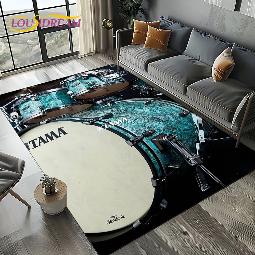 Instrumentos de música tango tambor kit tambor conjunto tapete para sala estar quarto casa sofá decoração, criança área tapete antiderrapante