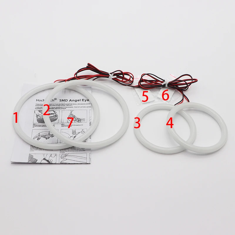 For Chevrolet AVEO Sonic T300 2011-2015 Car styling Milk White light SMD LED Angel Eyes  ring Kit Turn signal light