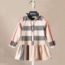 Kids Clothing  Autumn New Arrival Striped Long Sleeve Girl Dress Princess Casual Wear Baby Children's Wear 2-6 Years Fashion