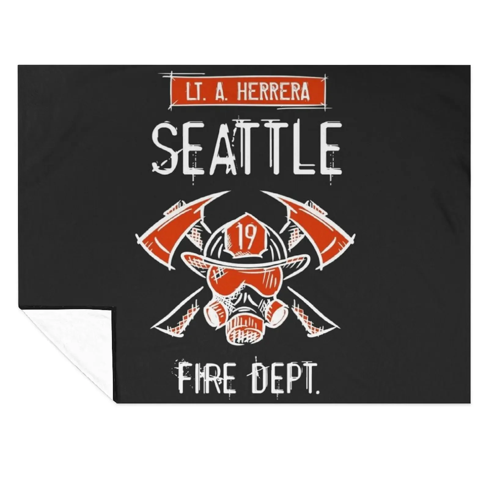 

Station 19. Lieutenant Lt. Andrea Andy Herrera. Seattle Firefighters, Fire Department. Throw Blanket Bed covers Nap Blankets