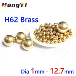 Solid H62 Brass Balls Precision Pure Copper Round Beads Dia 1 1.2 1.5 1.588 2 2.381 2.5 2.8 3mm to 12.7mm