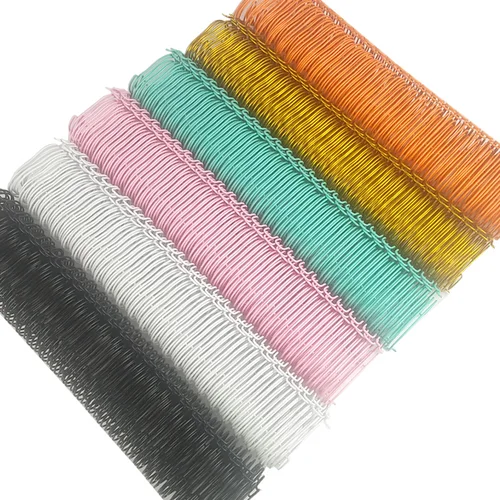 Imagen 2 del producto 38,1 MM 10 Uds Metal YO doble bobina calendario encuadernación cuaderno resorte libro anillo alambre O encuadernación A4 carpetas doble alambre carpeta anillos