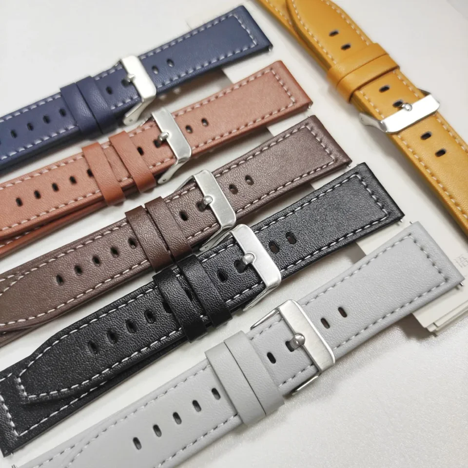 Leather 22 20mm Strap For HUAWEI WATCH GT 5 4 46mm WATCH 4 Pro GT
