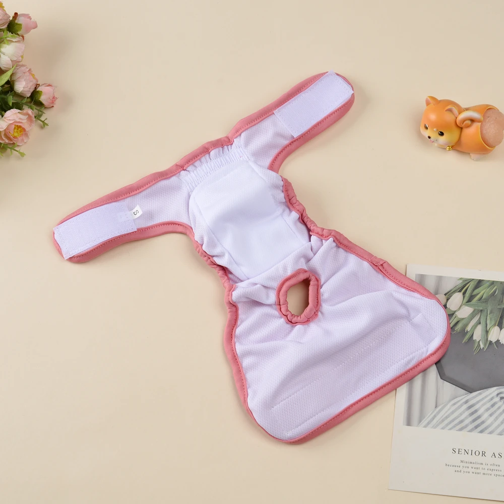 Waschbare Hundewindel für Weibchen, Verstellbare Physiologische Hundehose, Wiederverwendbare Auslaufsichere Höschen für Kleine, Mittlere und Große Hunde – Detail 11