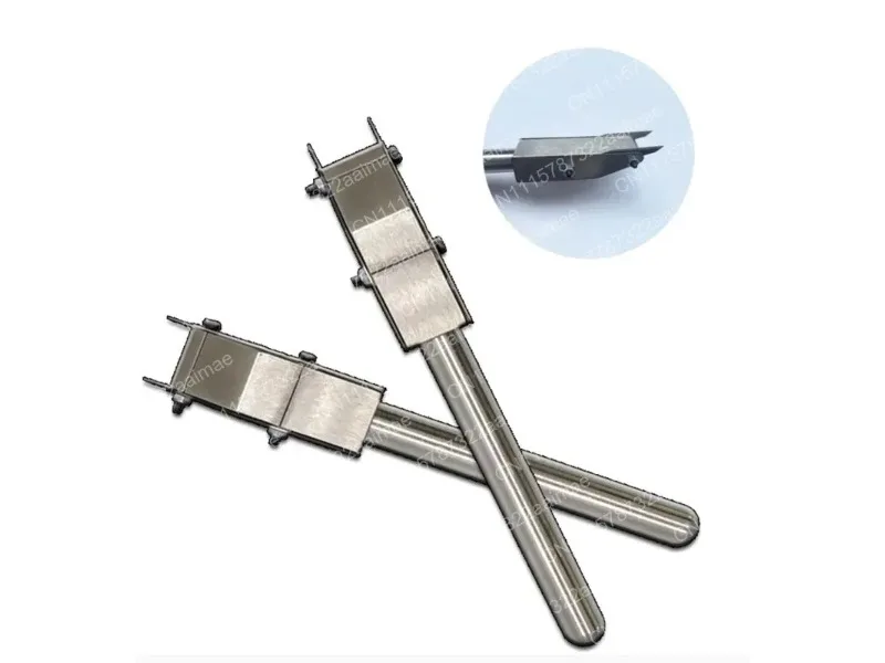 Stainless Steel Film and Paper Sample Cutter 15mm with 6 Replacement Blades for Precision Cutting