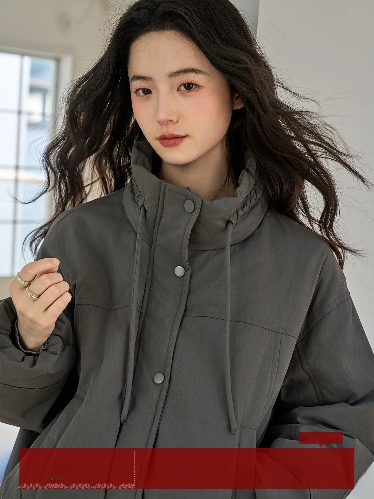 

Женская пуховая куртка MoZa Deep: теплая, свободная, зимняя, новая, прямого кроя, с длинными рукавами, для повседневной носки